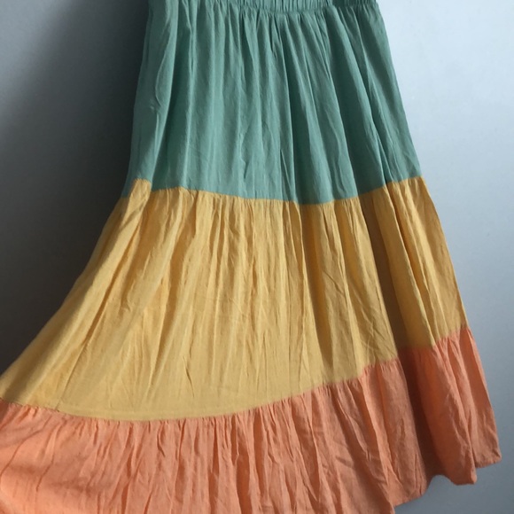 Torrid Colorblock Tiered Maxi Skirt w/Pockets Sz 1X - Picture 4 of 16